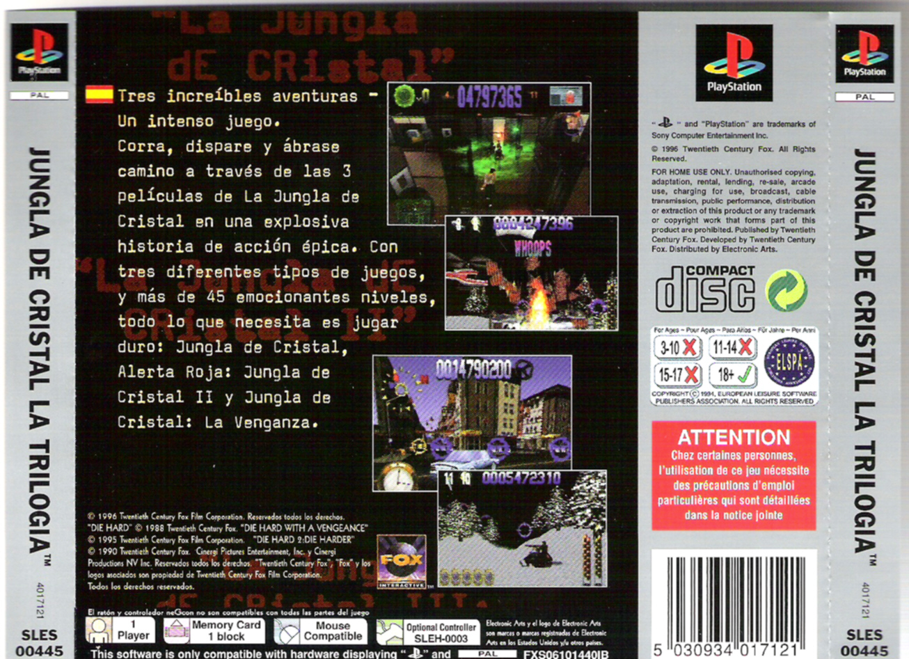 Contraportada · Platinum de Die Hard Trilogy · ES