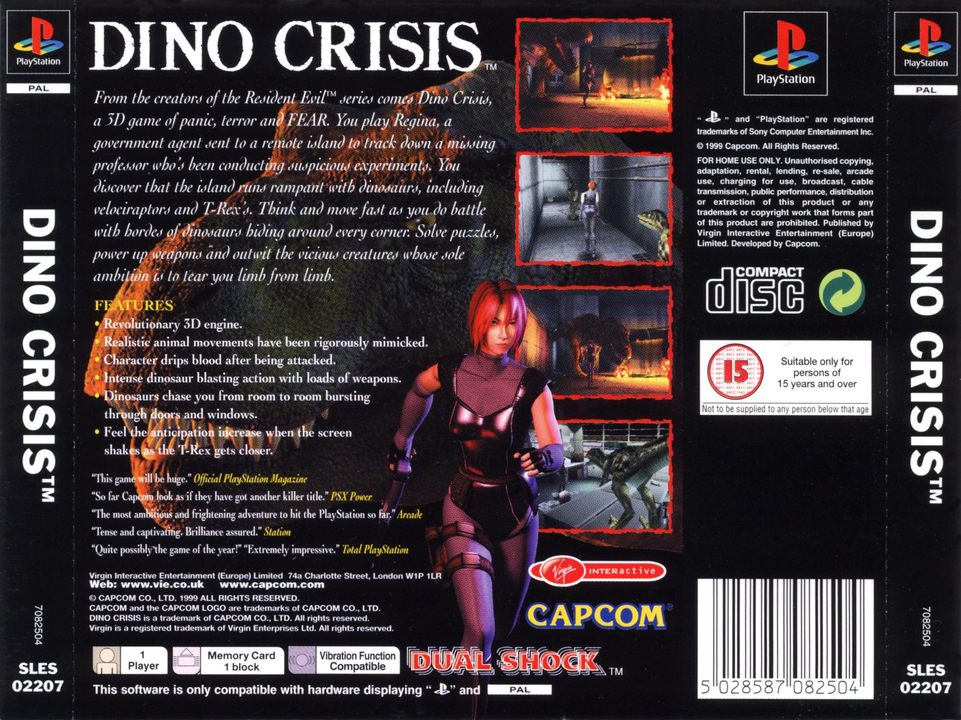 Contraportada de Dino Crisis · EU