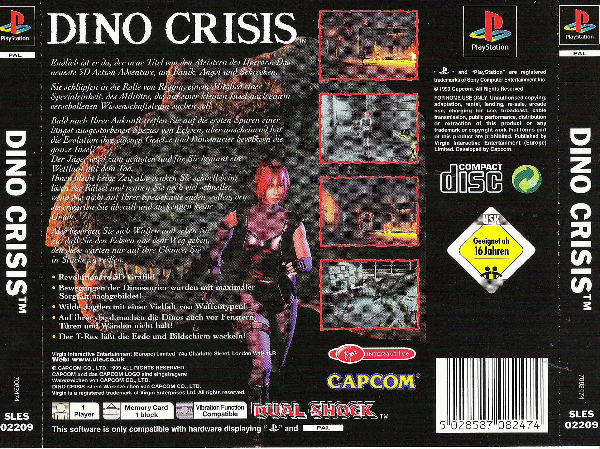 Contraportada de Dino Crisis · DE