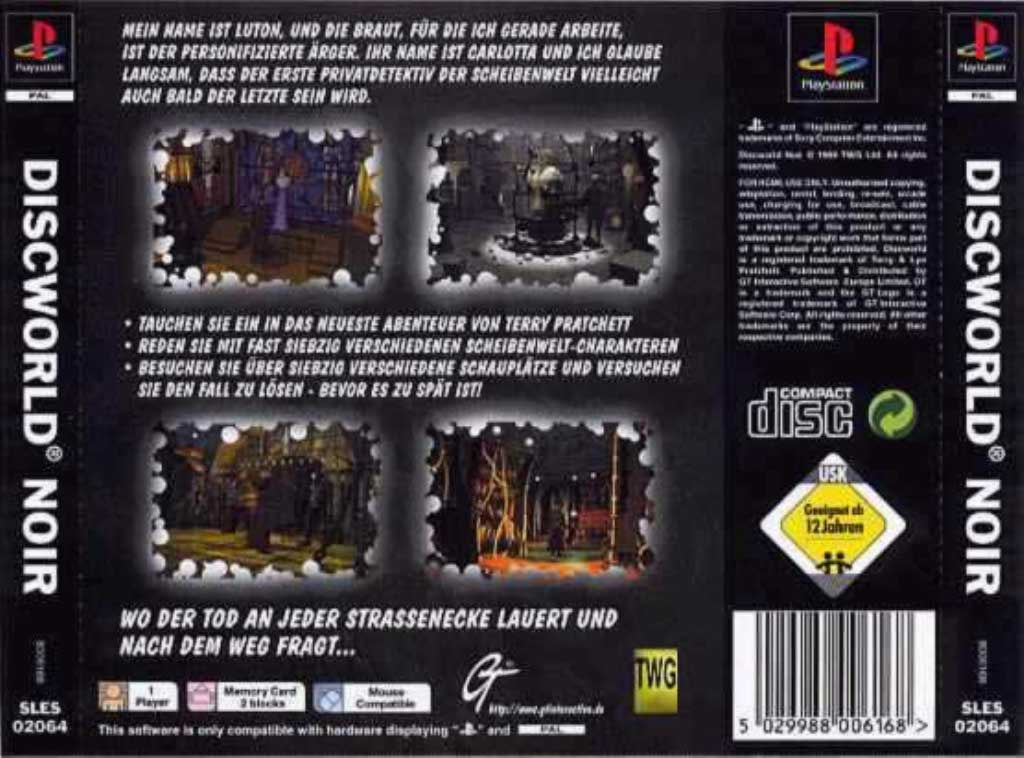 Contraportada de Discworld Noir · DE