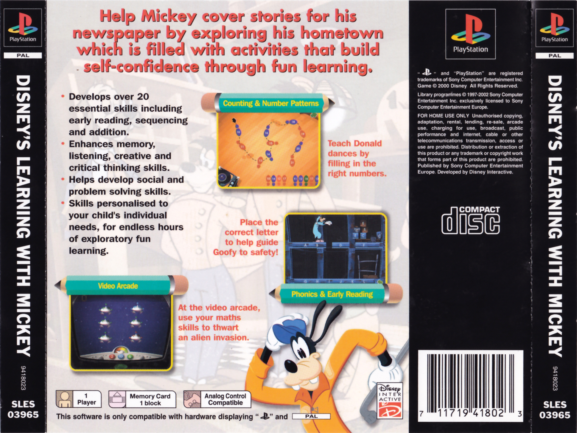 Contraportada de Disney Learning Mickey · EU