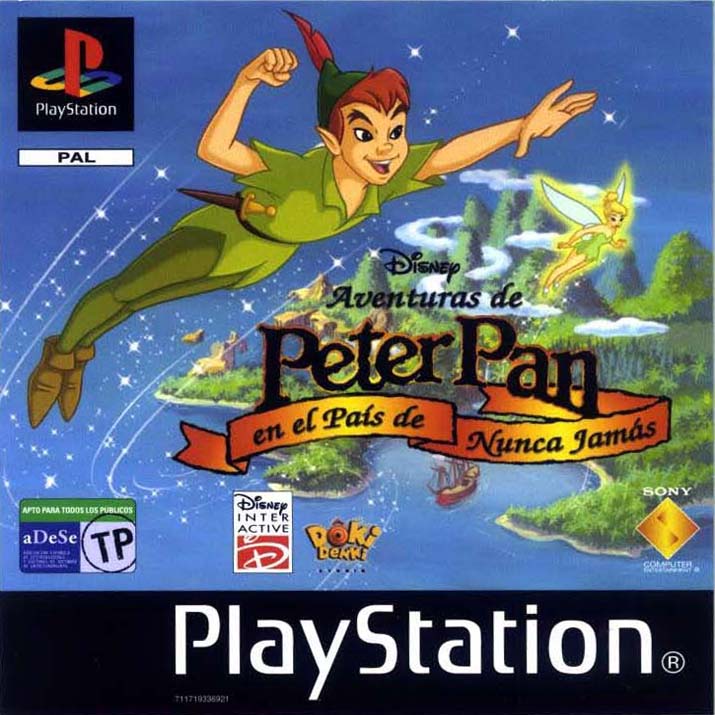 Portada de Disney's Aventuras de Peter Pan en el País de Nunca Jamás · PAL España