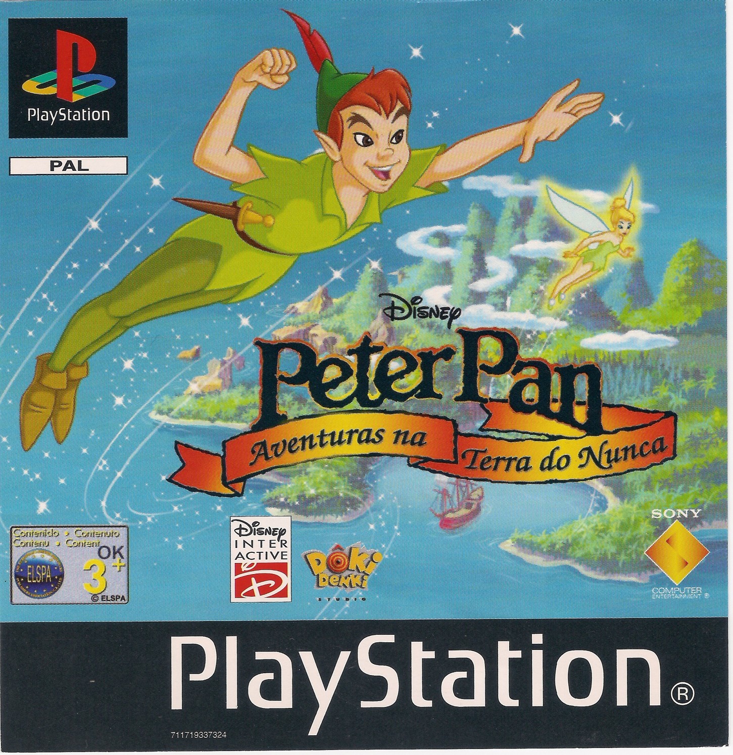 Portada de Disney's Peter Pan - Aventuras na Terra do Nunca · PAL Portugal