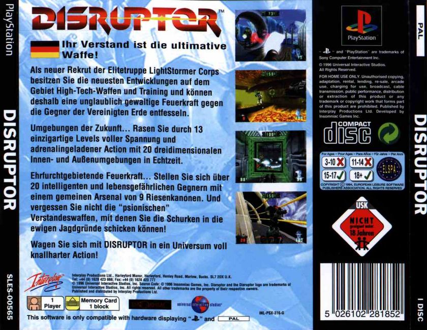 Contraportada de Disruptor · DE
