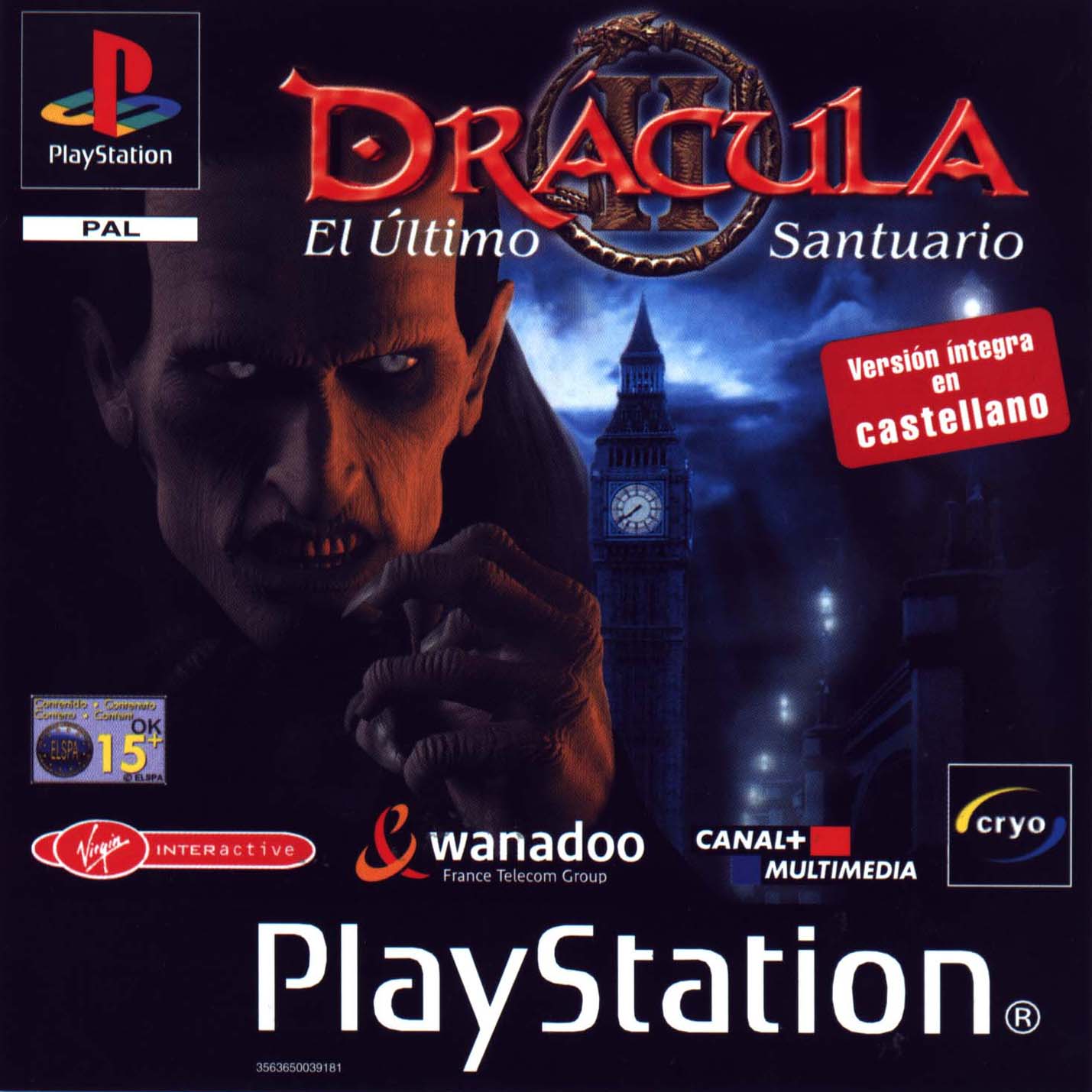 Portada de Dracula 2 - El Último Santuario · PAL España