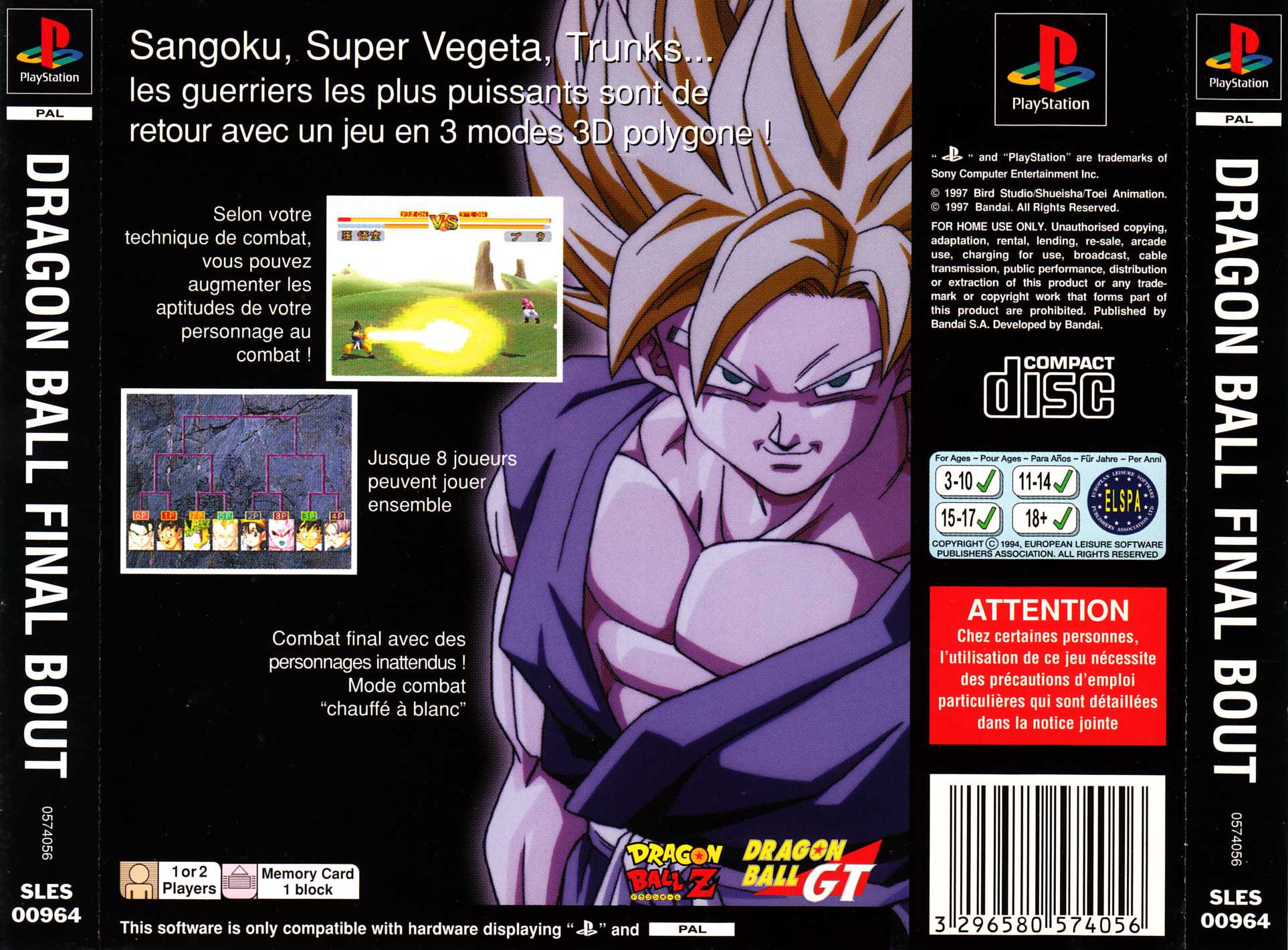 Contraportada de Dragon Ball Final Bout · FR