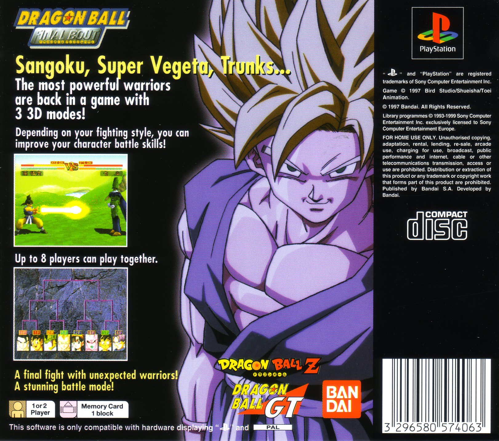 Contraportada de Dragon Ball GT Final Bout · EU