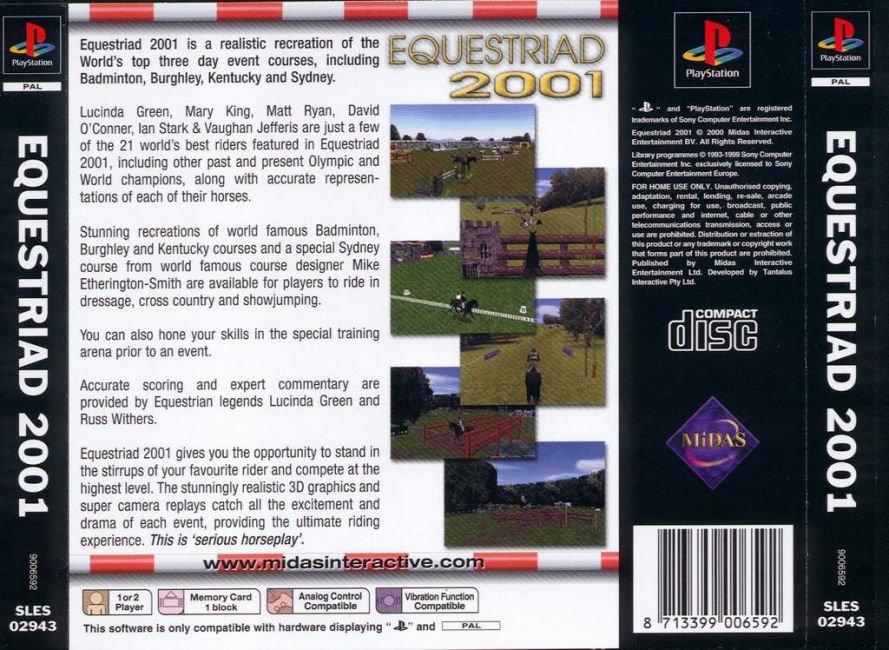 Contraportada de Equestriad 2001 · EU