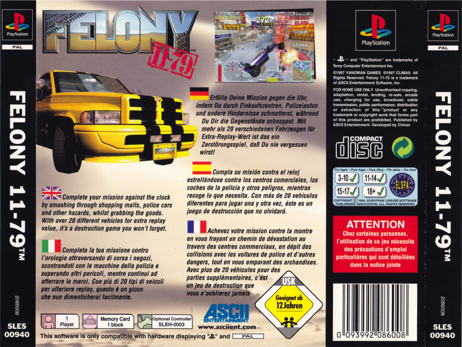 Contraportada de Felony 11-79 · EU