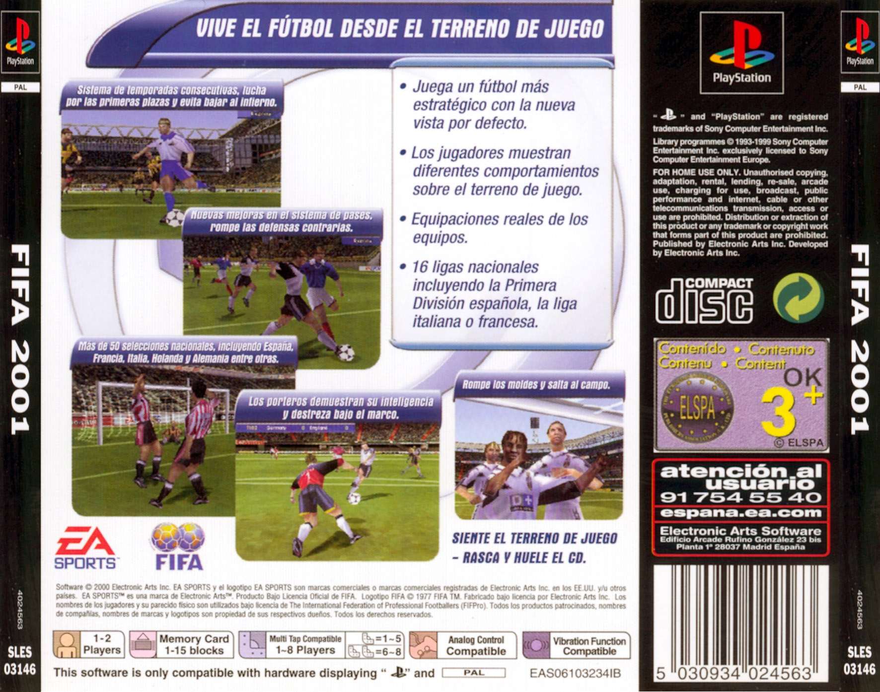 Contraportada de FIFA 2001 · ES
