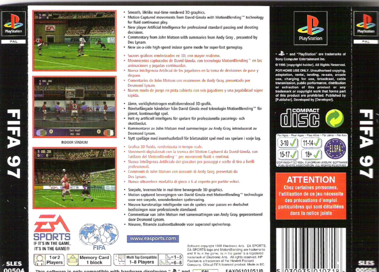 Contraportada de FIFA 97 · EU