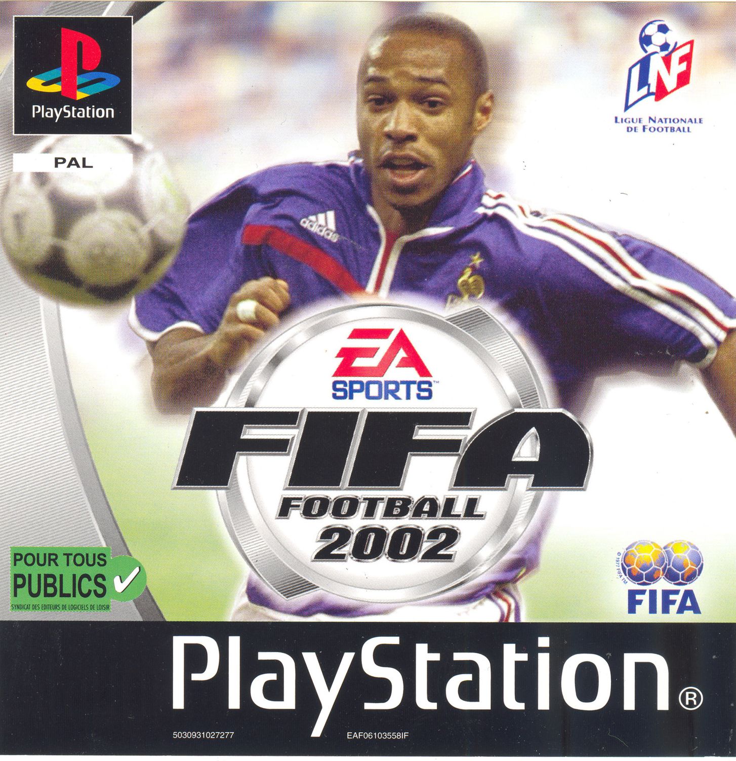 Portada de FIFA Football 2002 · PAL Francia