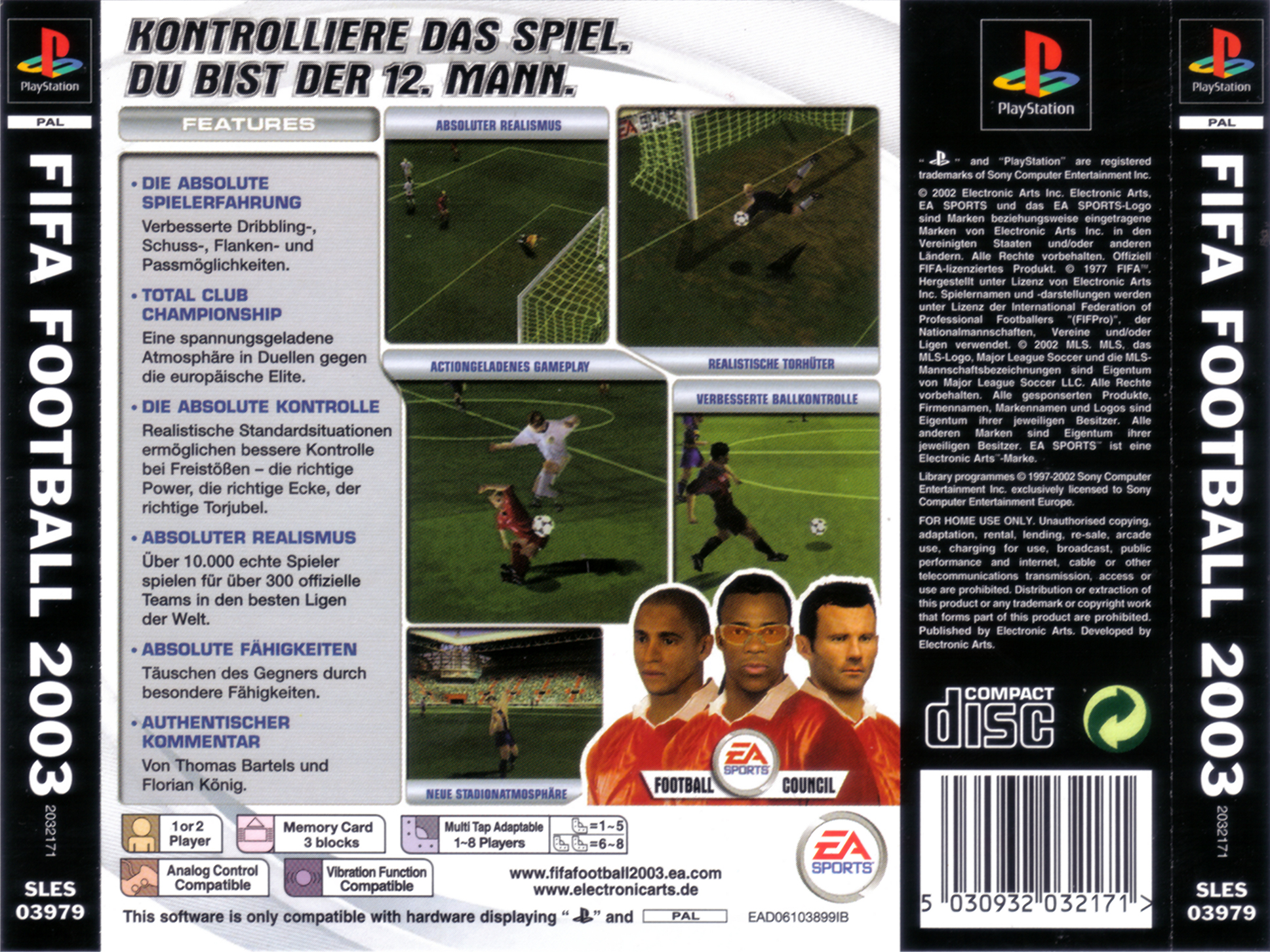 Contraportada de FIFA Football 2003 · DE