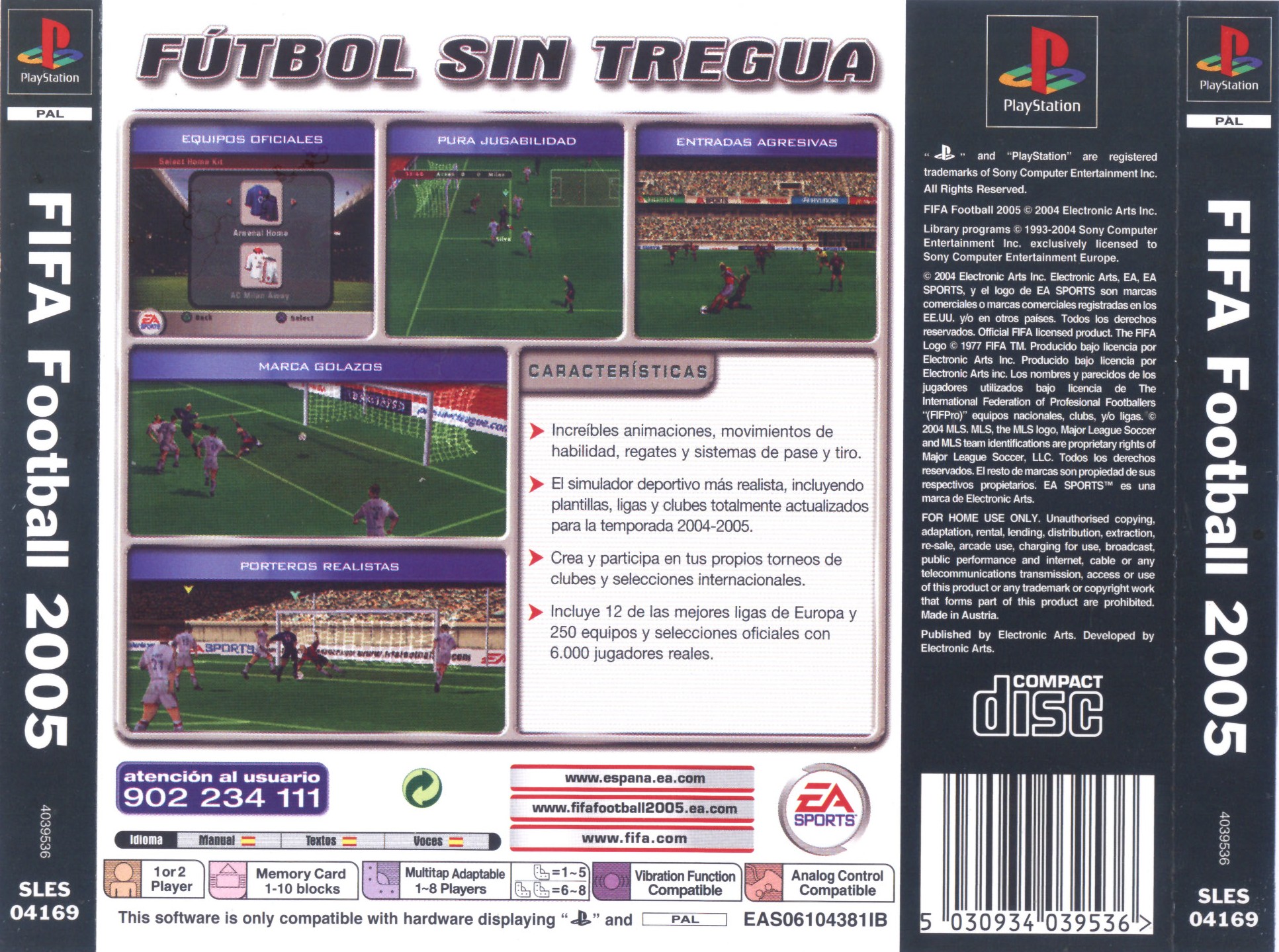 Contraportada de FIFA Football 2005 · ES