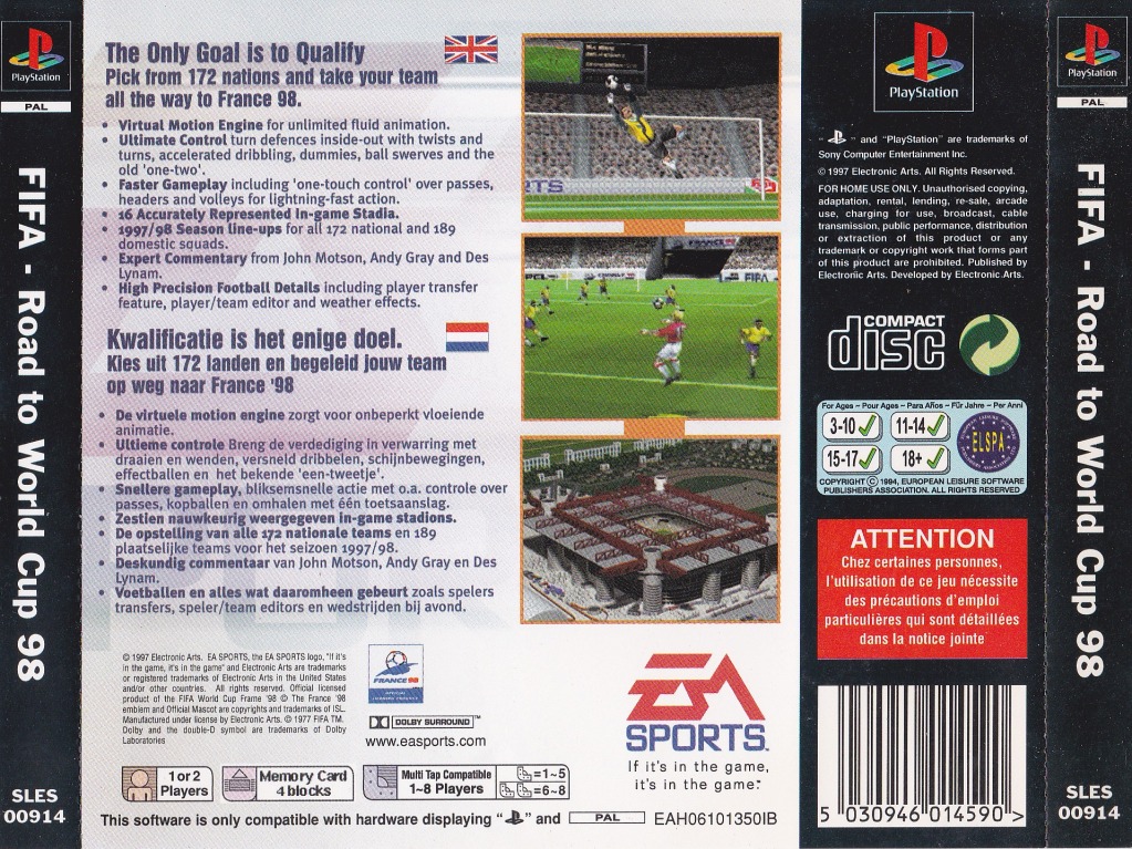 Contraportada de FIFA Road to World Cup 98 · EU