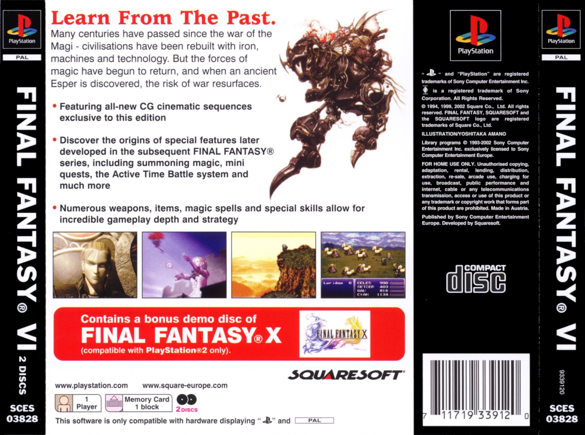 Contraportada de Final Fantasy VI · EU