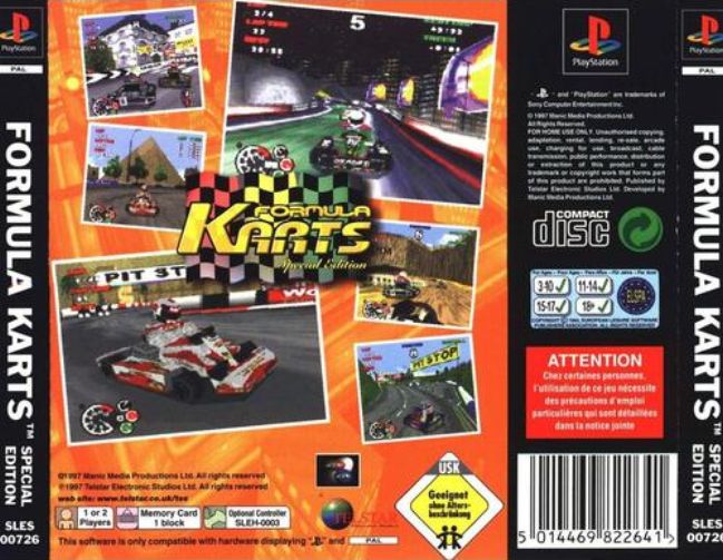 Contraportada de Formula Karts Special Edition · EU