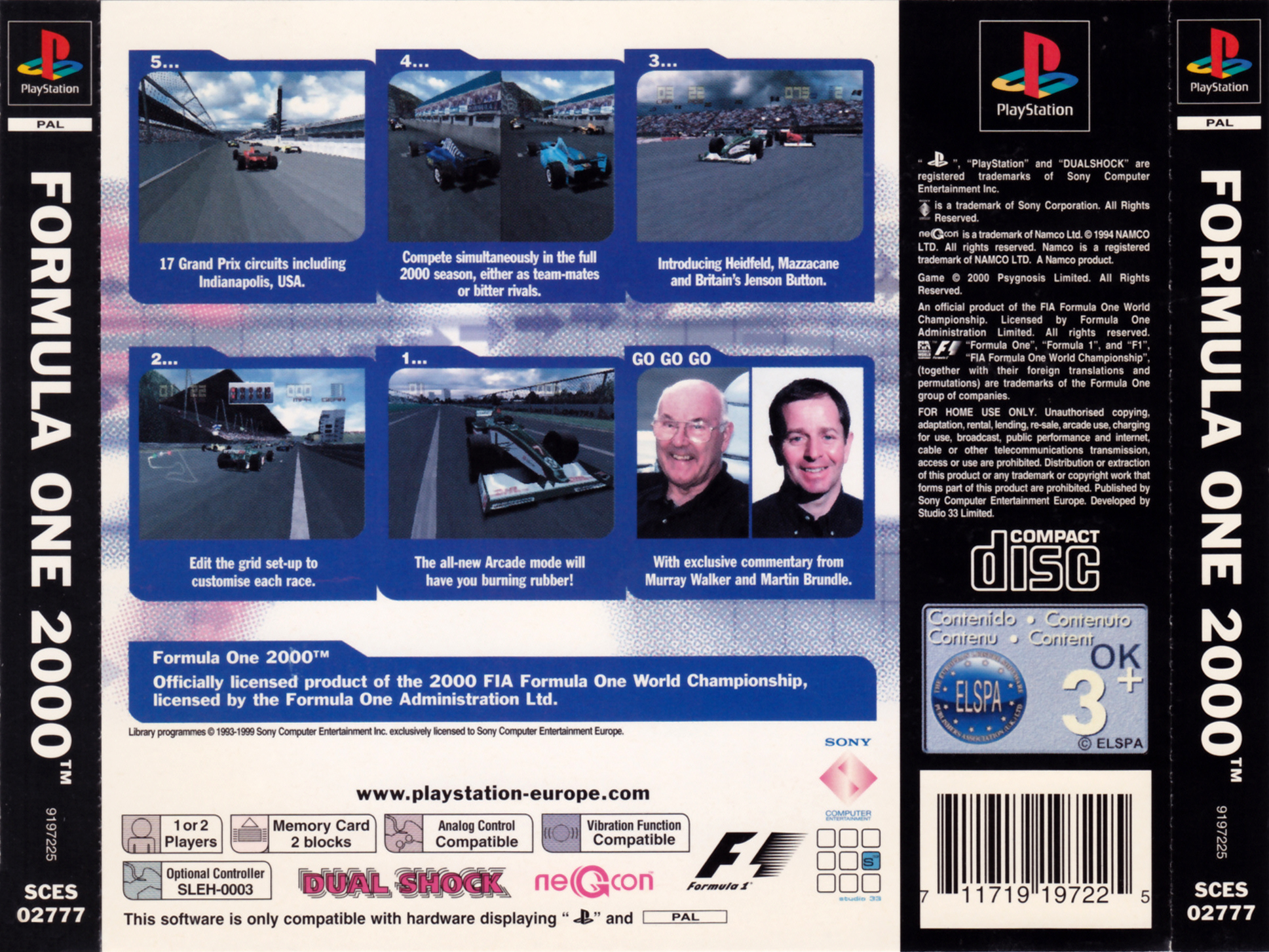 Contraportada de Formula One 2000 · EU