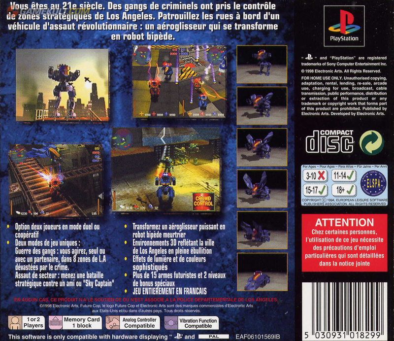 Contraportada de Future Cop L.A.P.D. · FR