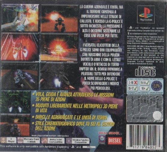 Contraportada de G-Police - Weapons of Justice · IT