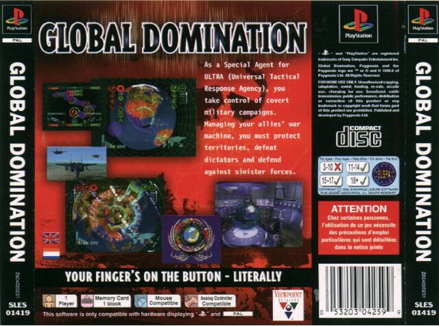 Contraportada de Global Domination · EU