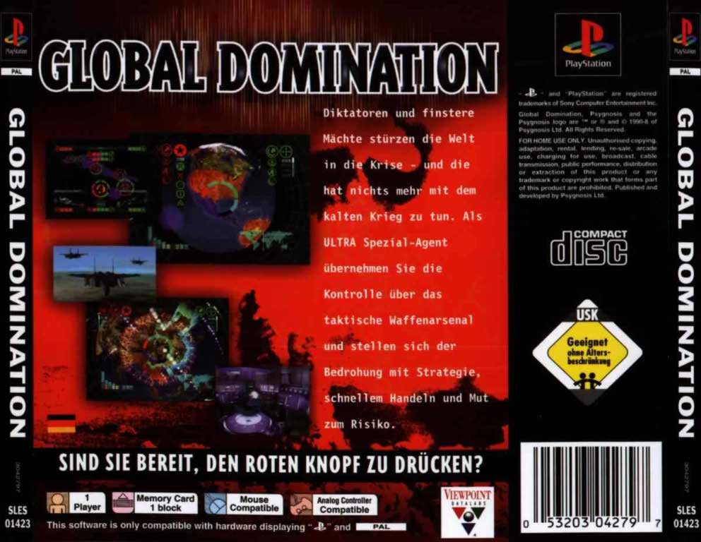 Contraportada de Global Domination · DE