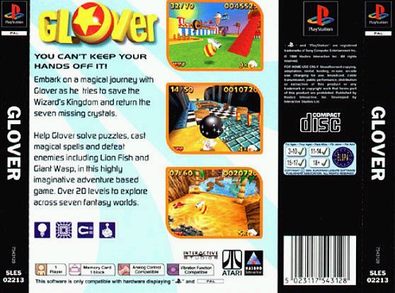 Contraportada de Glover · EU