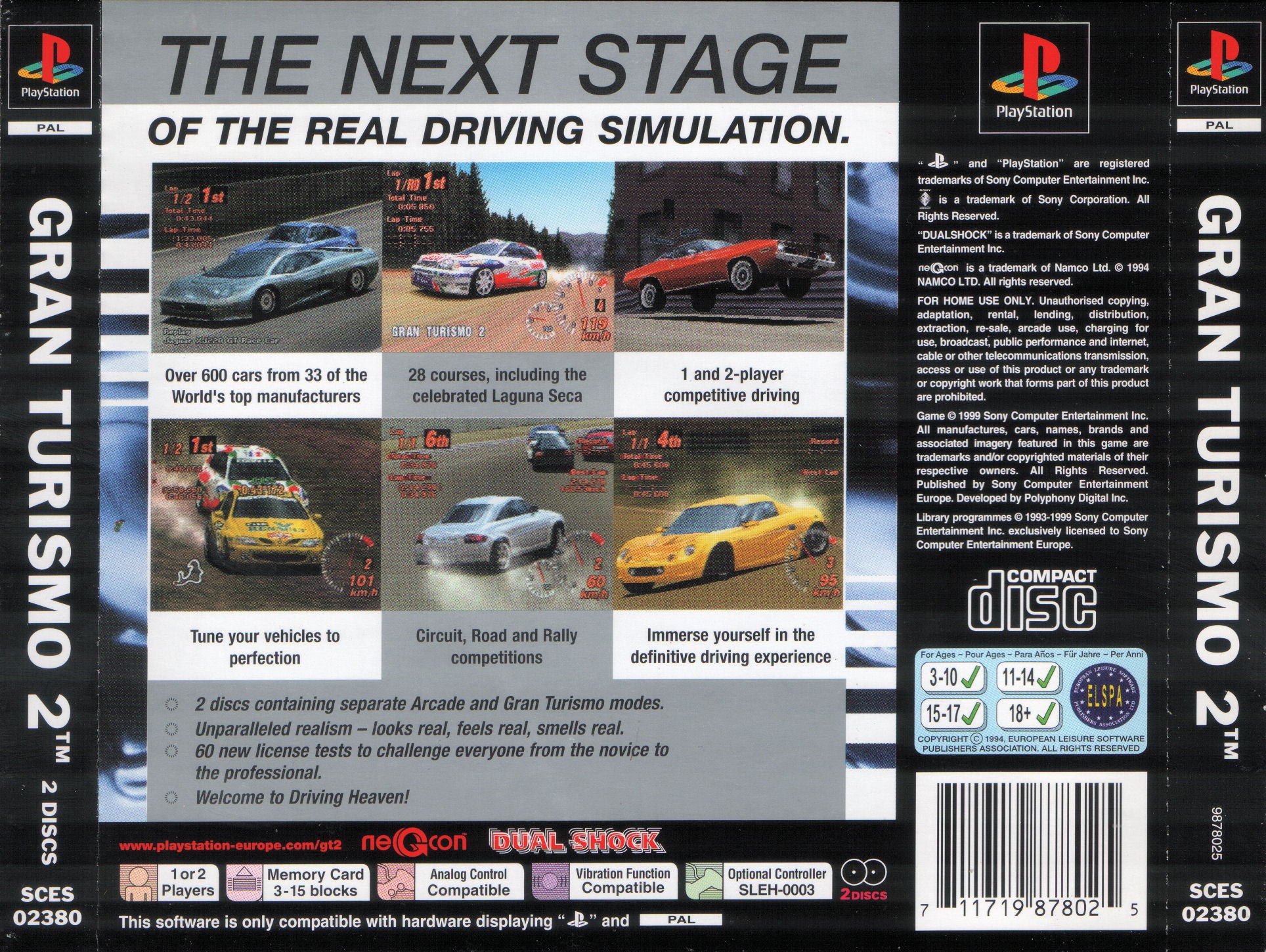Contraportada de Gran Turismo 2 · EU