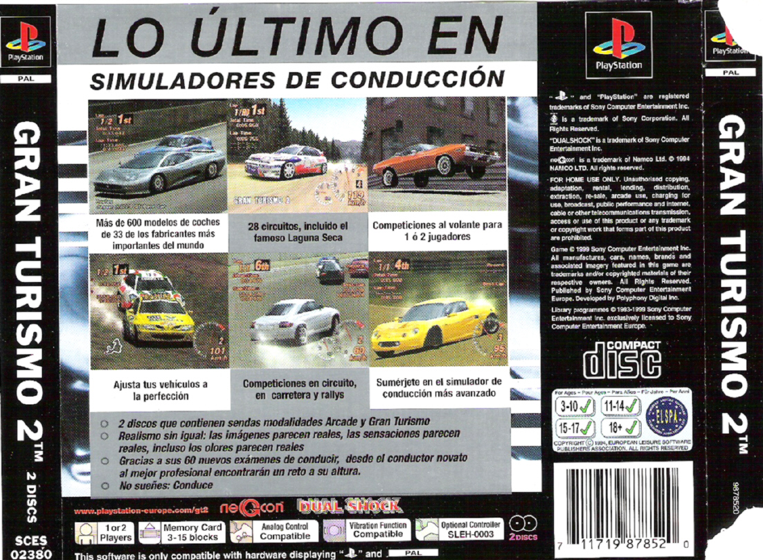 Contraportada de Gran Turismo 2 · ES