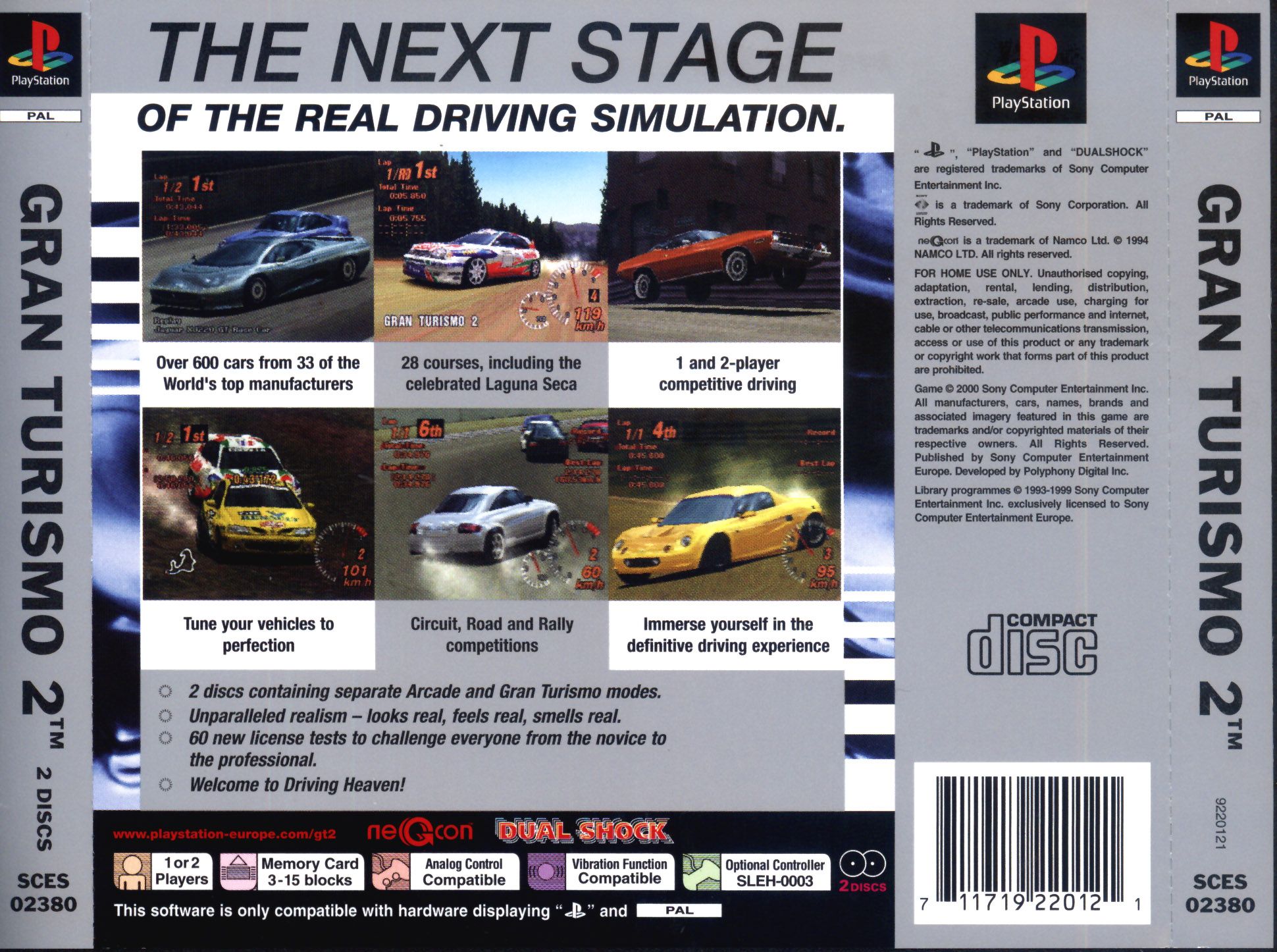 Contraportada · Platinum de Gran Turismo 2 · EU
