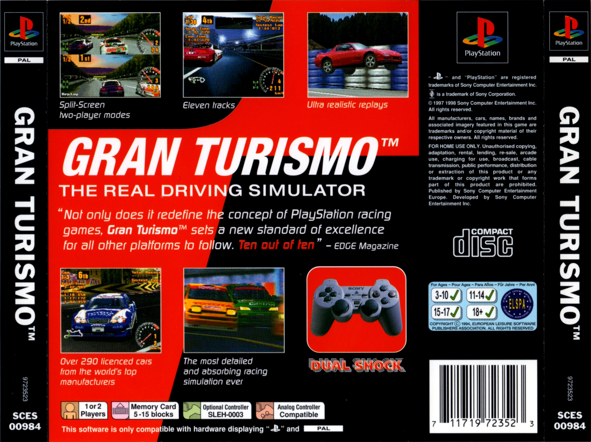 Contraportada de Gran Turismo · EU