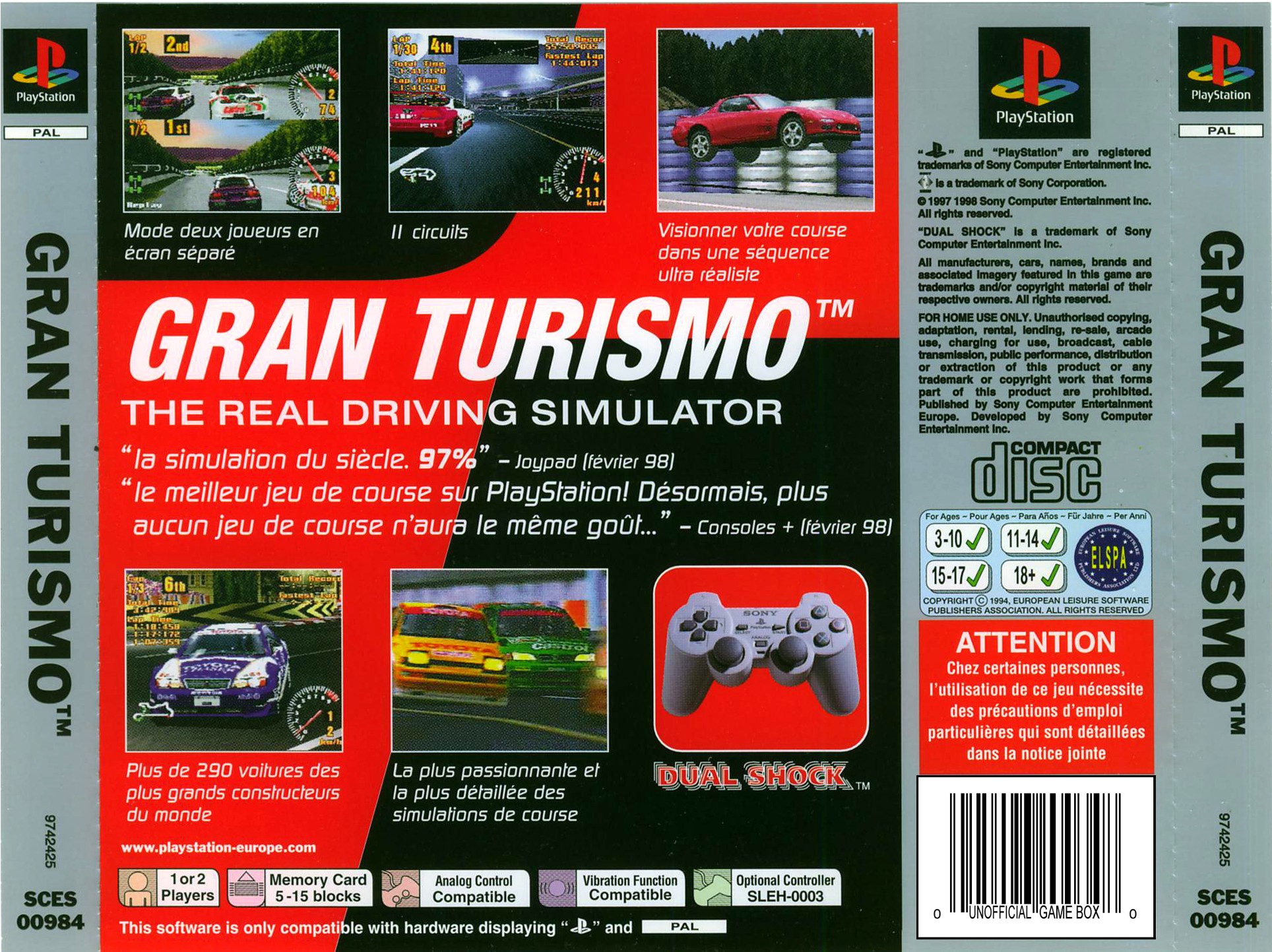 Contraportada · Platinum de Gran Turismo · FR