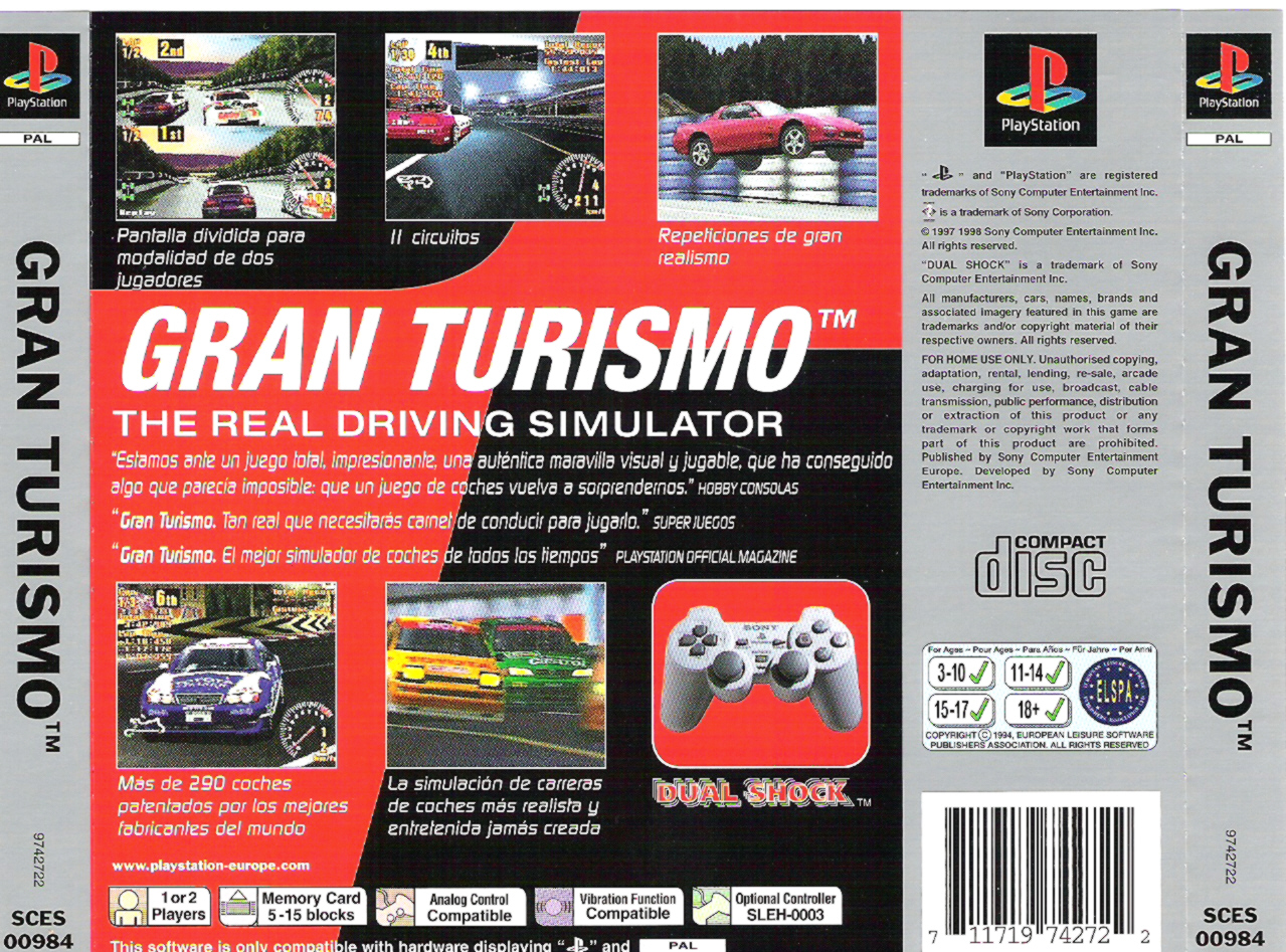 Contraportada · Platinum de Gran Turismo · ES