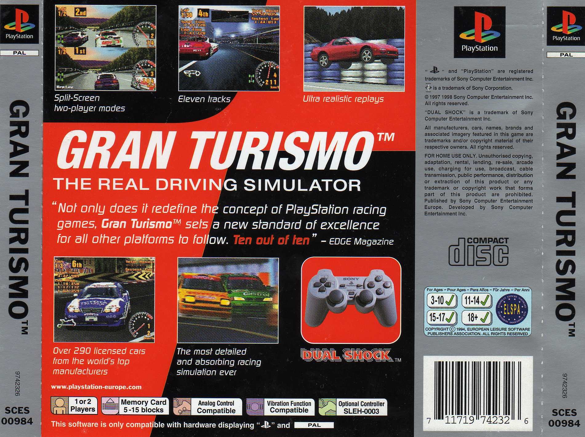 Contraportada · Platinum de Gran Turismo · EU