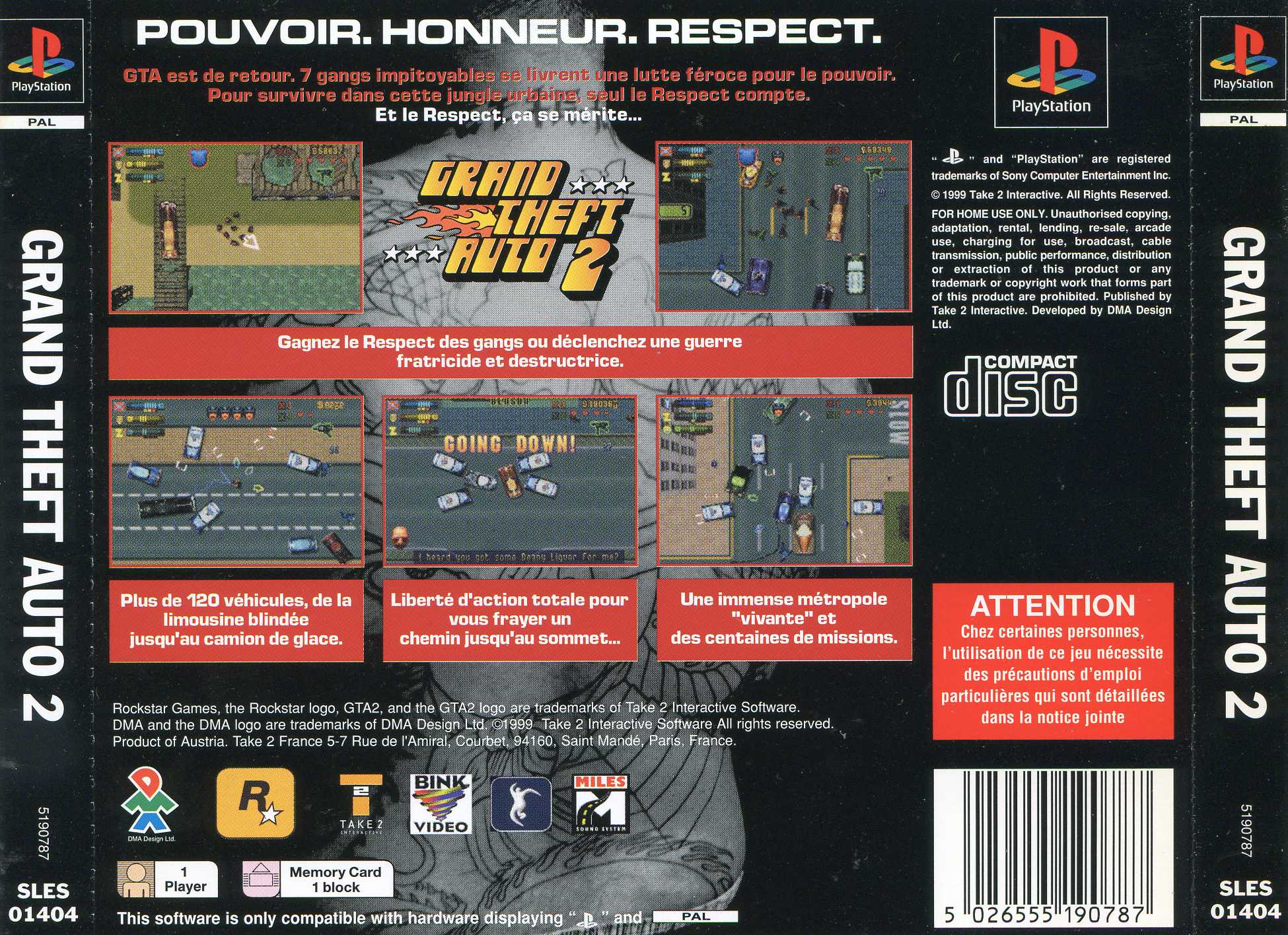 Contraportada de Grand Theft Auto 2 · FR
