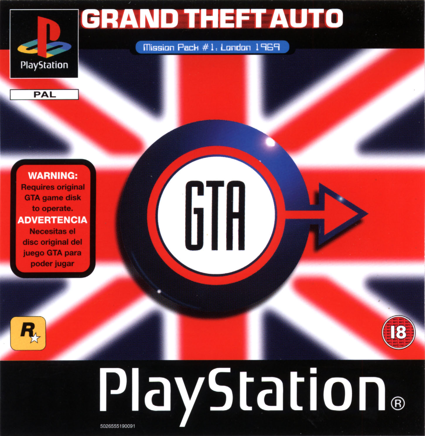 Portada de Grand Theft Auto - Mission Pack #1: London 1969 · EU