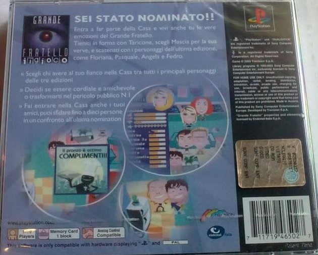 Contraportada de Grande Fratello: Il Gioco · IT