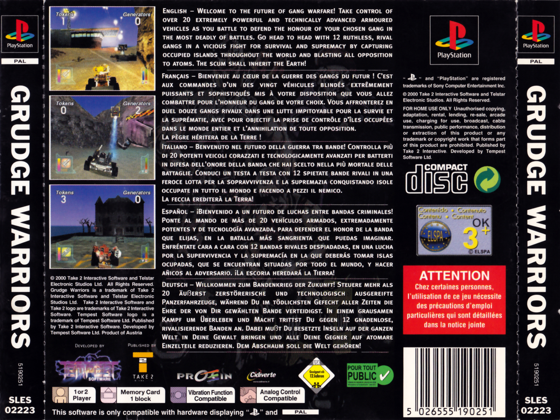 Contraportada de Grudge Warriors · US