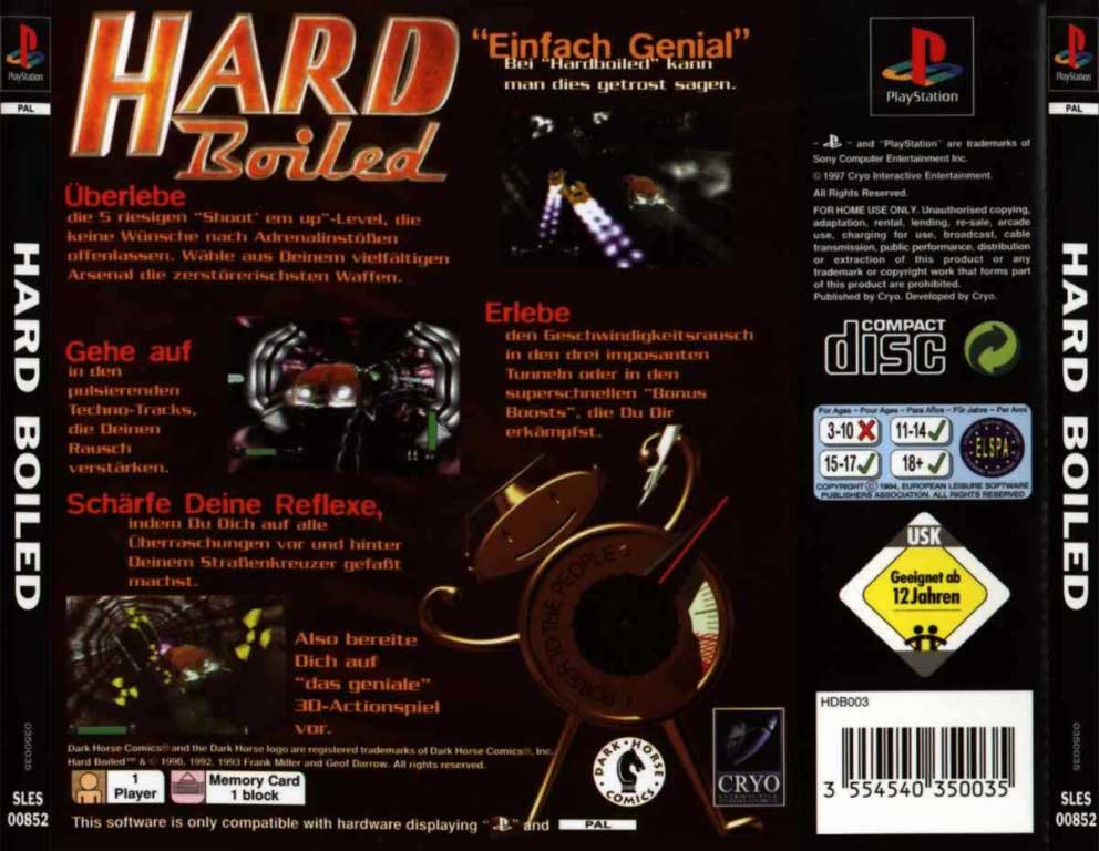 Contraportada de Hard Boiled · DE
