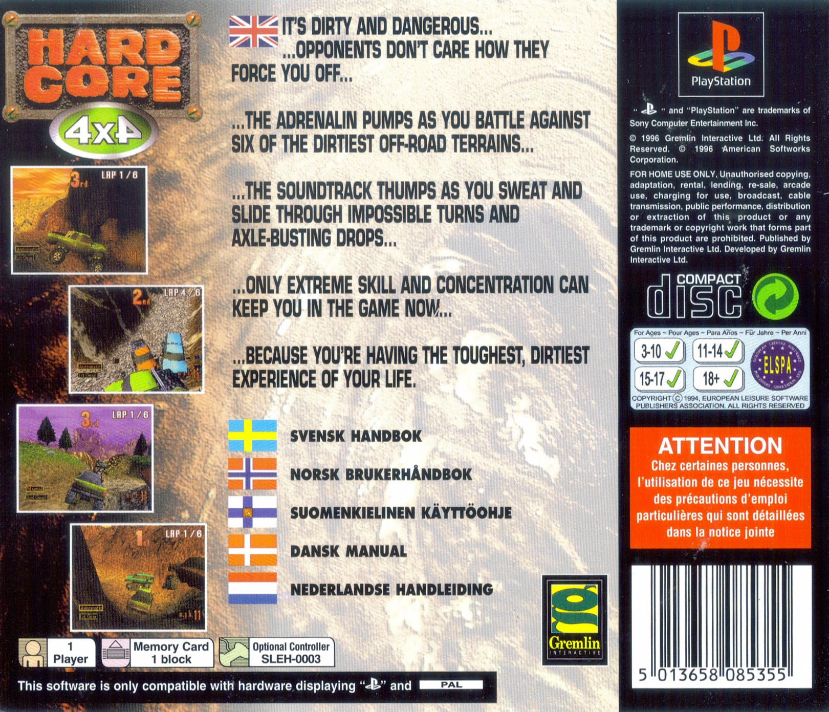 Contraportada de Hardcore 4x4 · EU