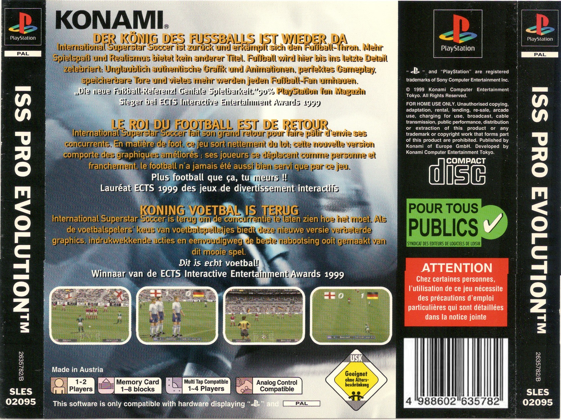 Contraportada de ISS Pro Evolution · EU