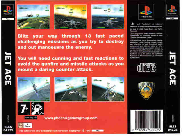Contraportada de Jet Ace · EU
