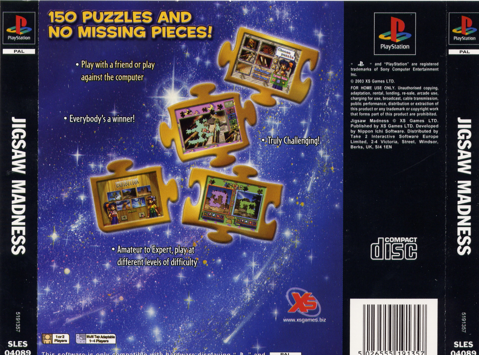 Contraportada de Jigsaw Madness · EU