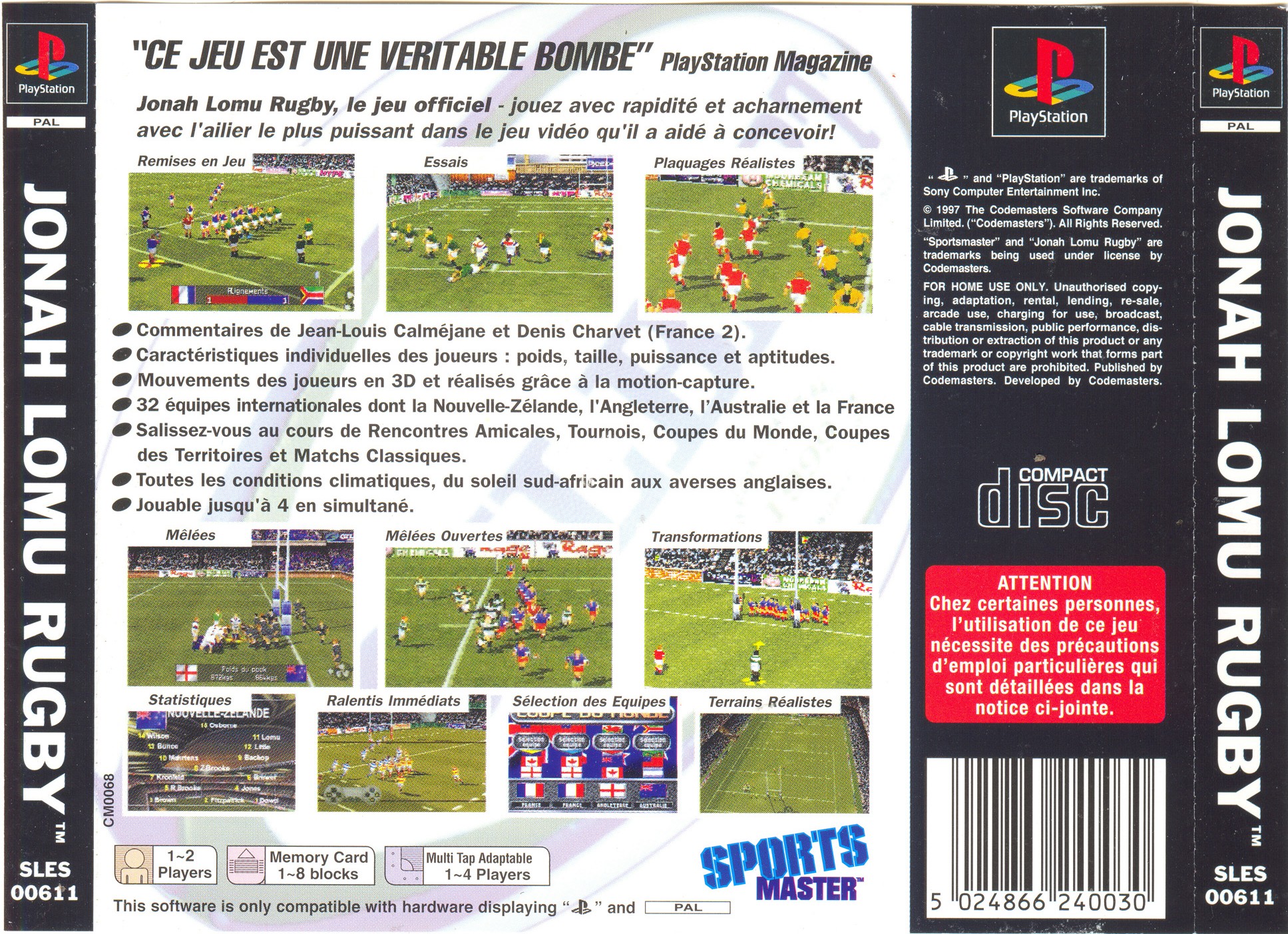 Contraportada de Jonah Lomu Rugby · FR