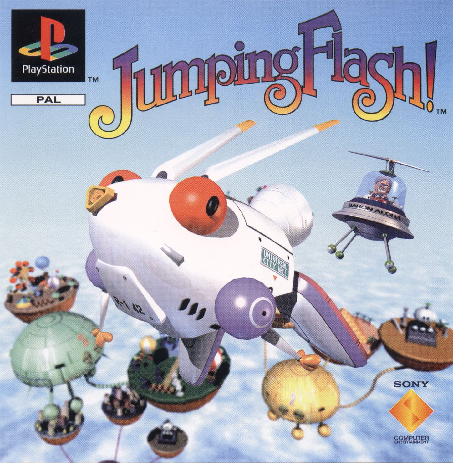 Portada de Jumping Flash Estándar para PS1 (Europa)
