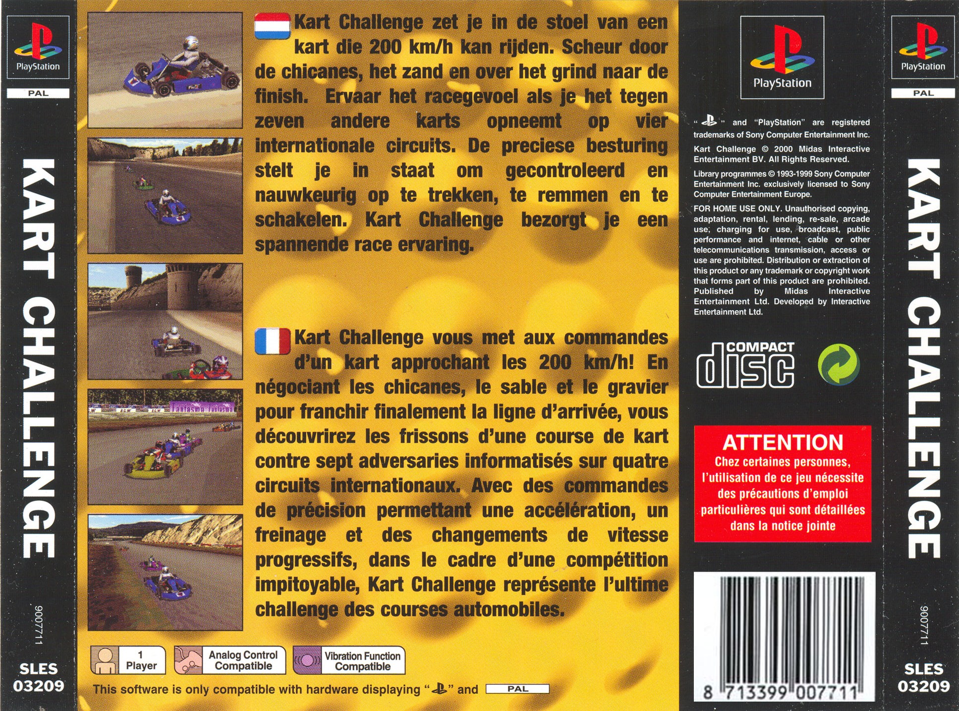 Contraportada de Kart Challenge · EU