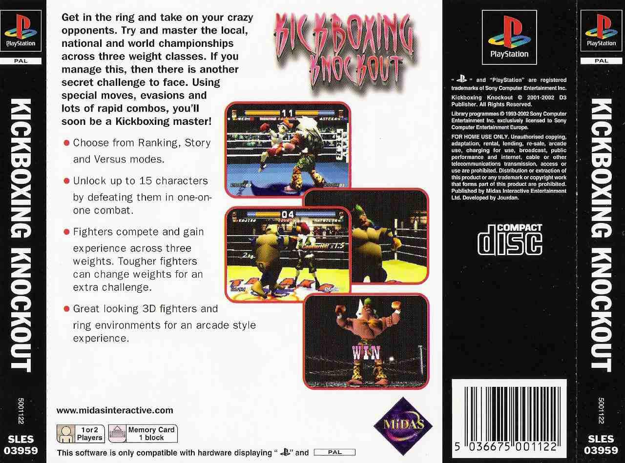 Contraportada de Kickboxing Knockout · EU