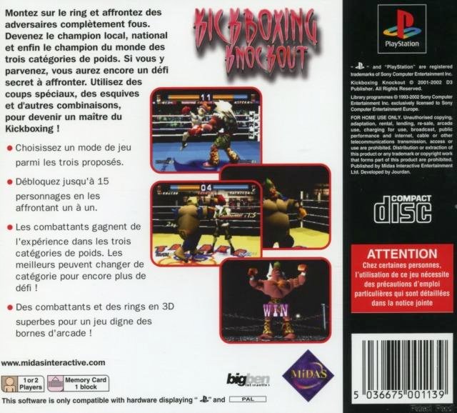 Contraportada de Kickboxing Knockout · FR