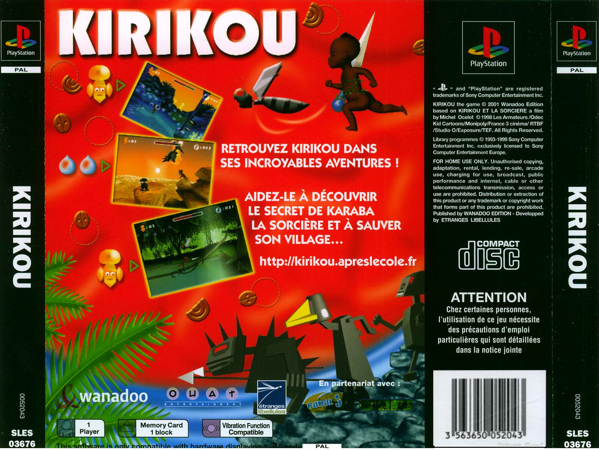 Contraportada de Kirikou · FR