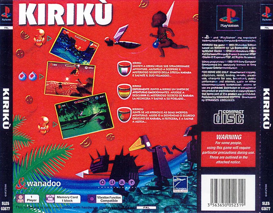 Contraportada de Kirikou · EU